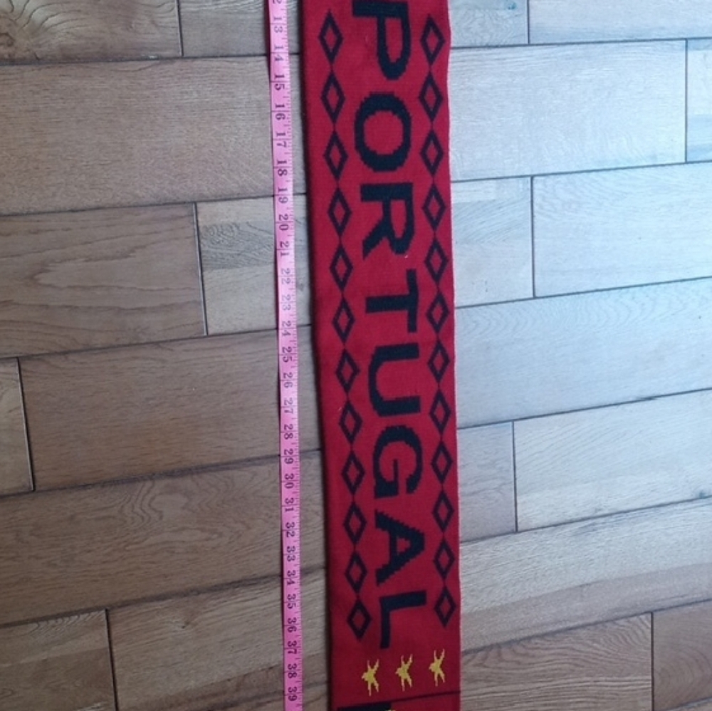 Portugal Red and Black Scarf 52" Long